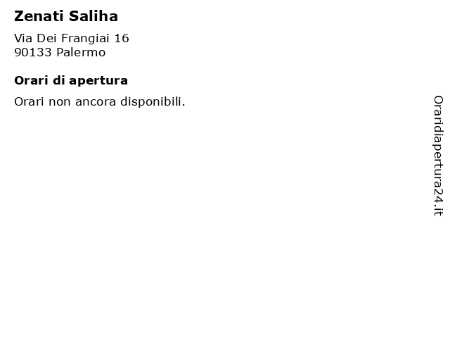 Zenati Saliha a Palermo: indirizzo e orari di apertura