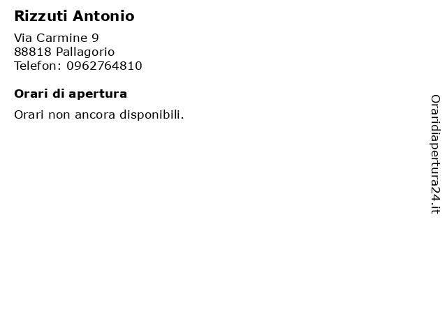 Rizzuti Antonio a Pallagorio: indirizzo e orari di apertura