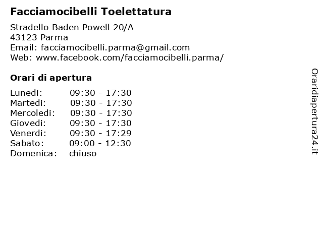 Facciamocibelli Toelettatura a Parma: indirizzo e orari di apertura