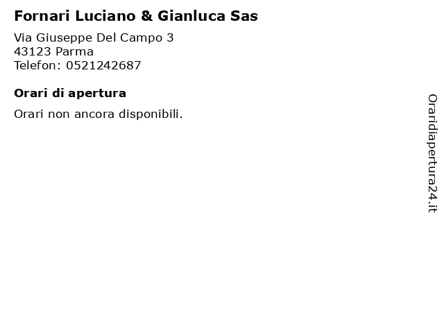 Fornari Luciano & Gianluca Sas a Parma: indirizzo e orari di apertura