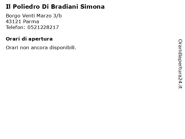 Il Poliedro Di Bradiani Simona a Parma: indirizzo e orari di apertura