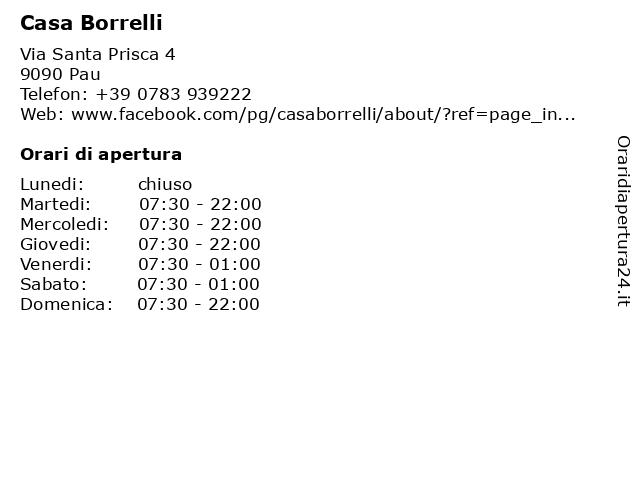 Casa Borrelli a Pau: indirizzo e orari di apertura