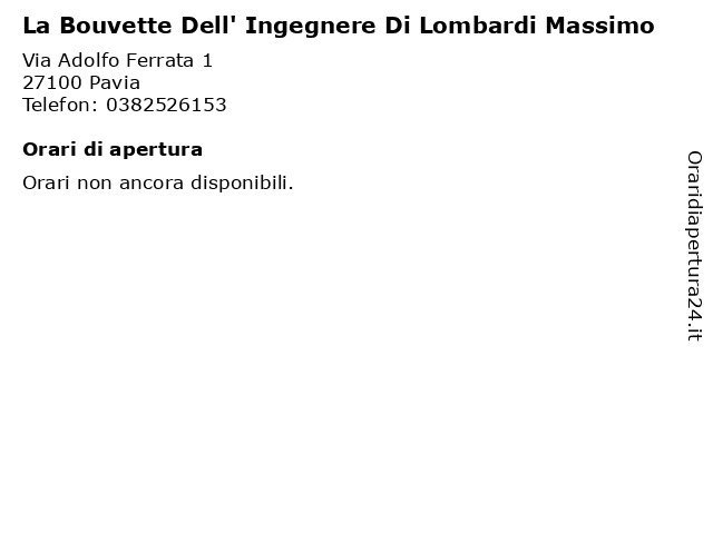 La Bouvette Dell' Ingegnere Di Lombardi Massimo a Pavia: indirizzo e orari di apertura