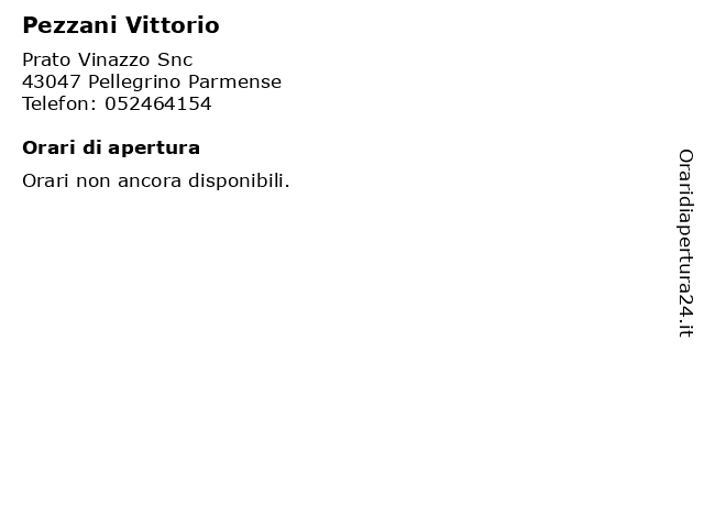 Pezzani Vittorio a Pellegrino Parmense: indirizzo e orari di apertura