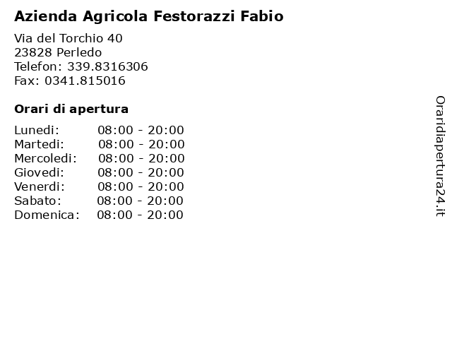 Azienda Agricola Festorazzi Fabio a Perledo: indirizzo e orari di apertura