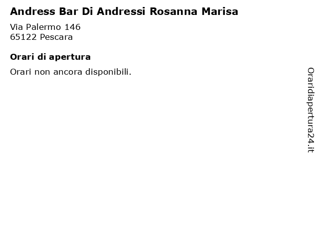 Andress Bar Di Andressi Rosanna Marisa a Pescara: indirizzo e orari di apertura