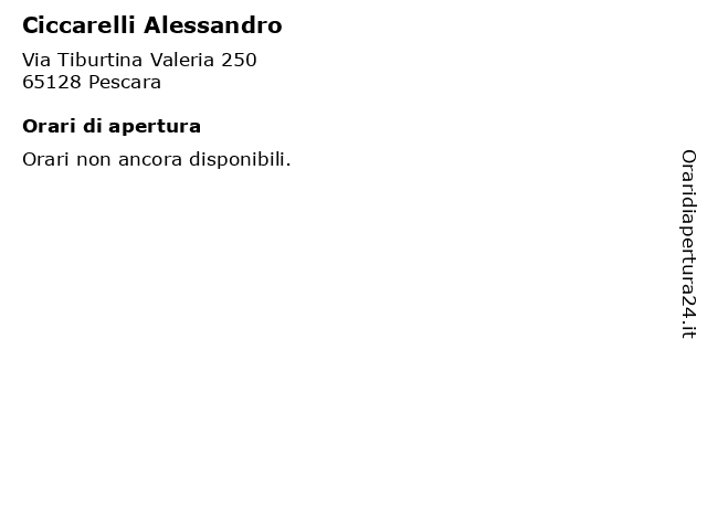 Ciccarelli Alessandro a Pescara: indirizzo e orari di apertura