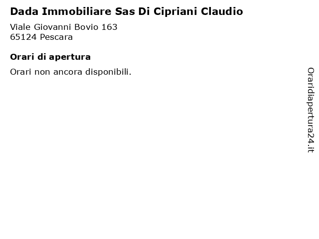 Dada Immobiliare Sas Di Cipriani Claudio a Pescara: indirizzo e orari di apertura