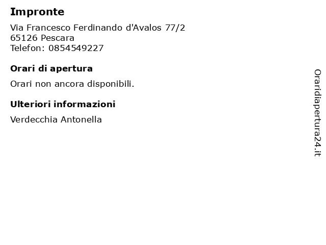 Impronte a Pescara: indirizzo e orari di apertura
