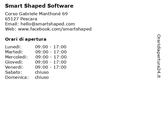 Smart Shaped Software a Pescara: indirizzo e orari di apertura