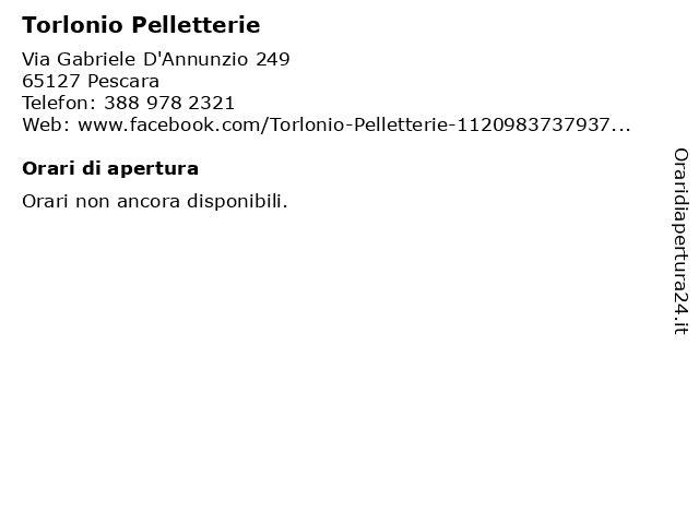 Torlonio Pelletterie Di Torlonio Tommaso e Alberto Snc a Pescara: indirizzo e orari di apertura