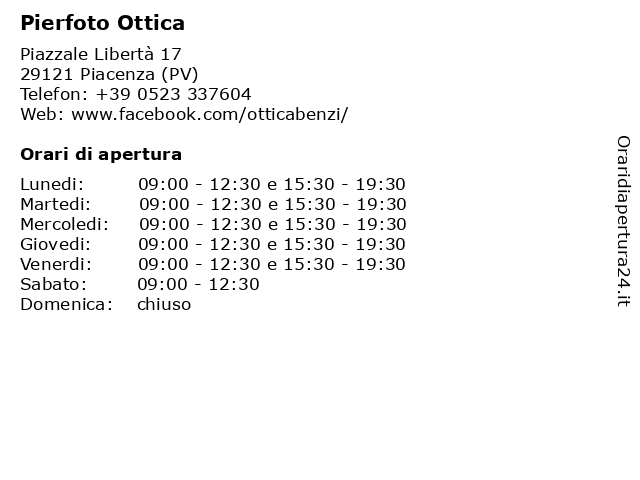 Pierfoto Ottica a Piacenza (PV): indirizzo e orari di apertura