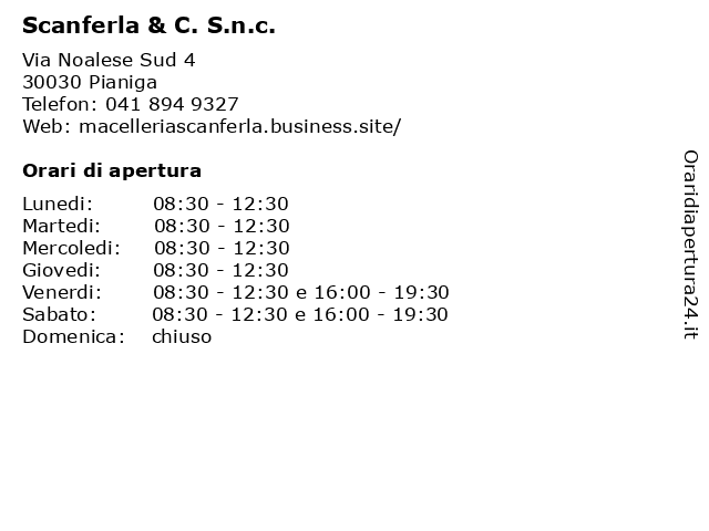 Scanferla & C. S.n.c. a Pianiga: indirizzo e orari di apertura
