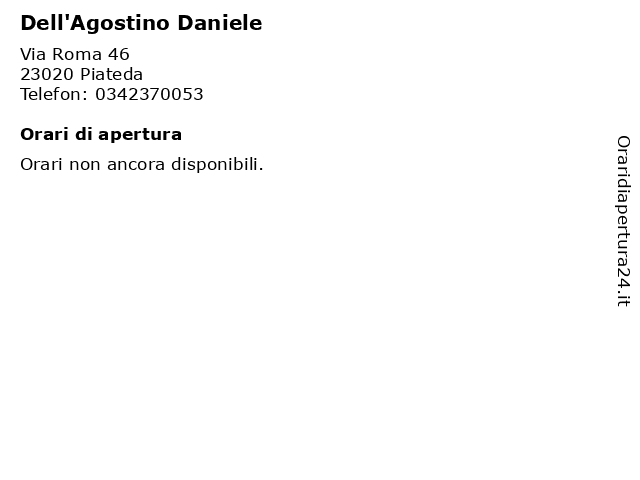 Dell'Agostino Daniele a Piateda: indirizzo e orari di apertura