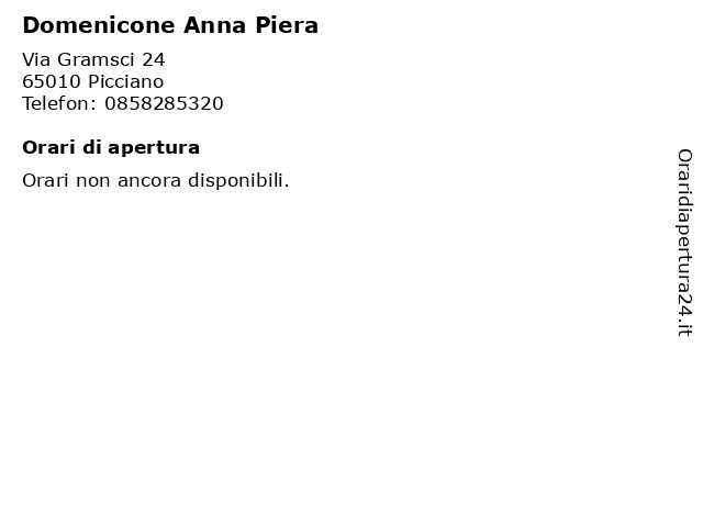 Domenicone Anna Piera a Picciano: indirizzo e orari di apertura