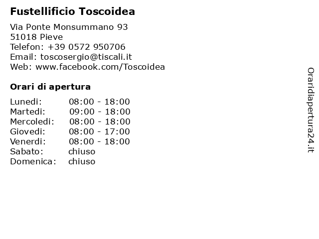 Fustellificio Toscoidea a Pieve: indirizzo e orari di apertura