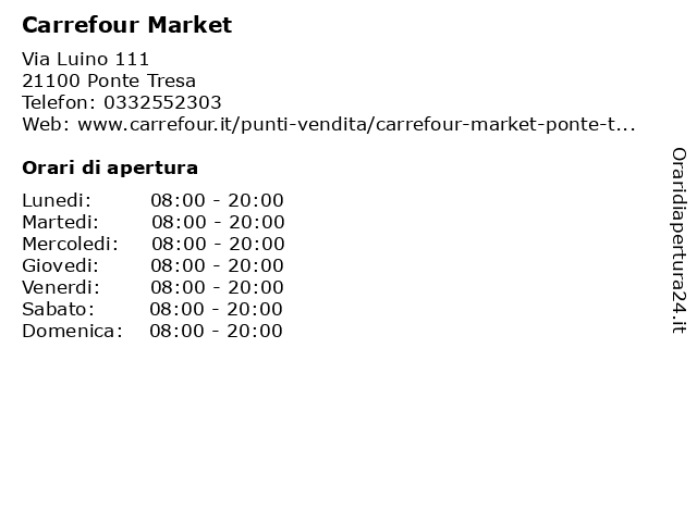 Carrefour Market a Ponte Tresa: indirizzo e orari di apertura