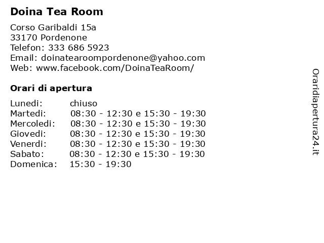 Doina Tea Room a Pordenone: indirizzo e orari di apertura