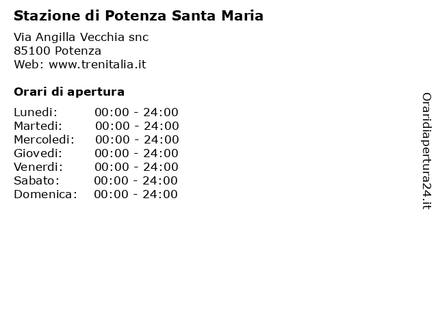 Stazione di Potenza Santa Maria a Potenza: indirizzo e orari di apertura