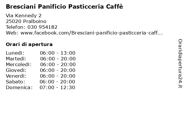 Bresciani Panificio Pasticceria Caffè a Pralboino: indirizzo e orari di apertura