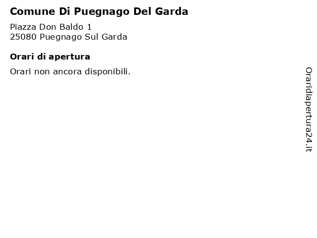 Comune Di Puegnago Del Garda a Puegnago Sul Garda: indirizzo e orari di apertura