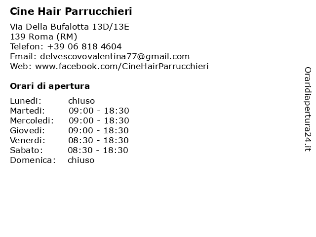 Cine Hair Parrucchieri a Roma (RM): indirizzo e orari di apertura