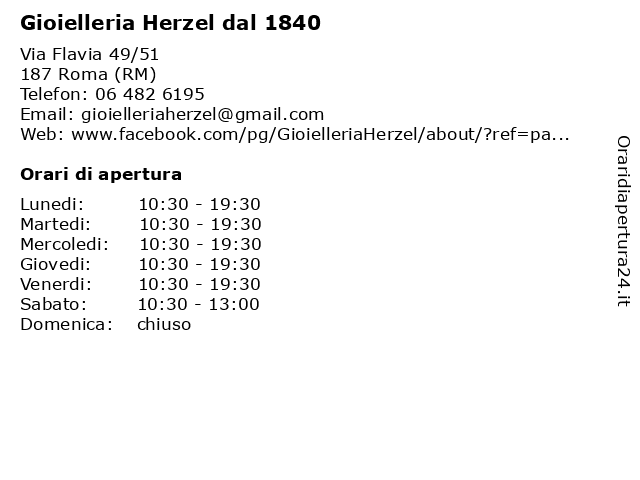 Gioielleria Herzel dal 1840 a Roma (RM): indirizzo e orari di apertura
