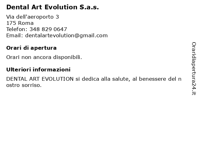 Dental Art Evolution S.a.s. a Roma: indirizzo e orari di apertura