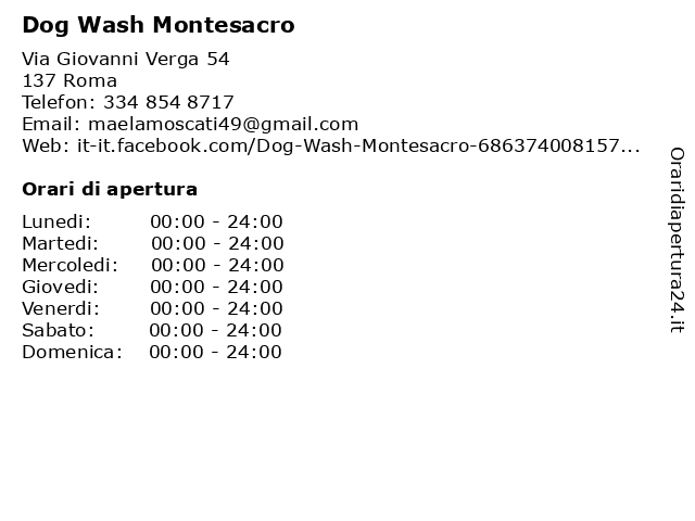 Dog Wash Montesacro a Roma: indirizzo e orari di apertura