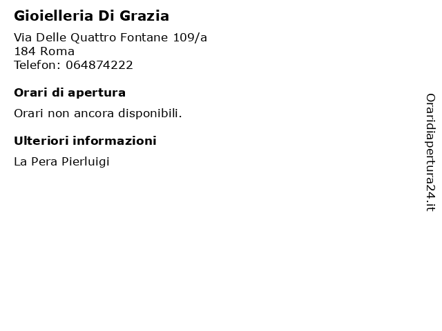 Gioielleria Di Grazia a Roma: indirizzo e orari di apertura