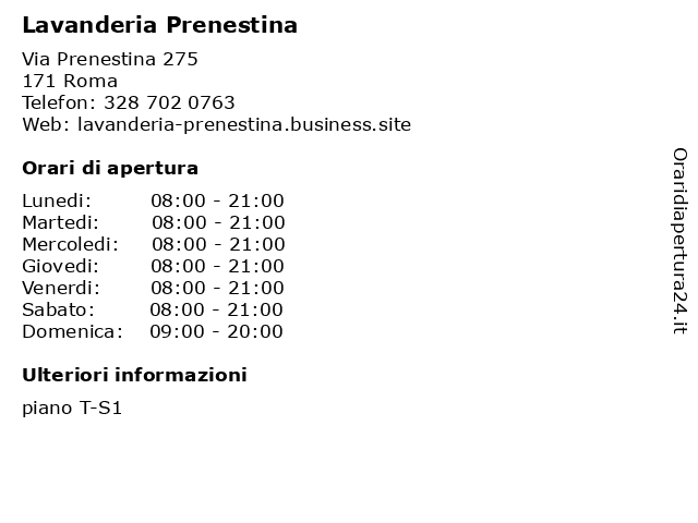Lavanderia Prenestina a Roma: indirizzo e orari di apertura