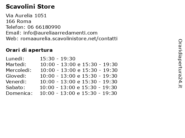 Scavolini Store a Roma: indirizzo e orari di apertura