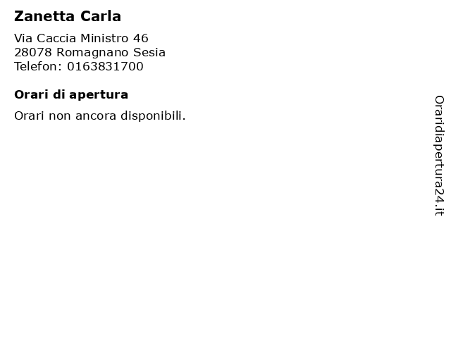 Zanetta Carla a Romagnano Sesia: indirizzo e orari di apertura