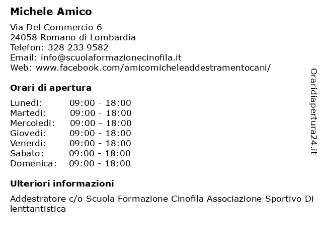 Michele Amico a Romano di Lombardia: indirizzo e orari di apertura