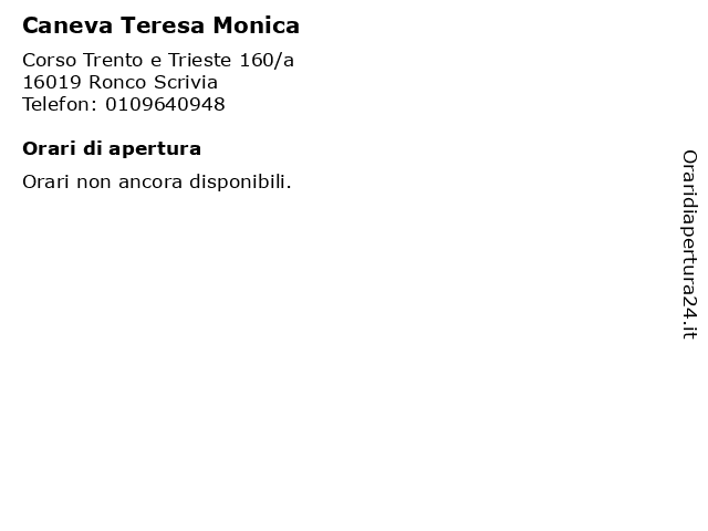 Caneva Teresa Monica a Ronco Scrivia: indirizzo e orari di apertura