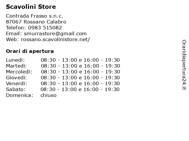 Scavolini Store a Rossano Calabro: indirizzo e orari di apertura