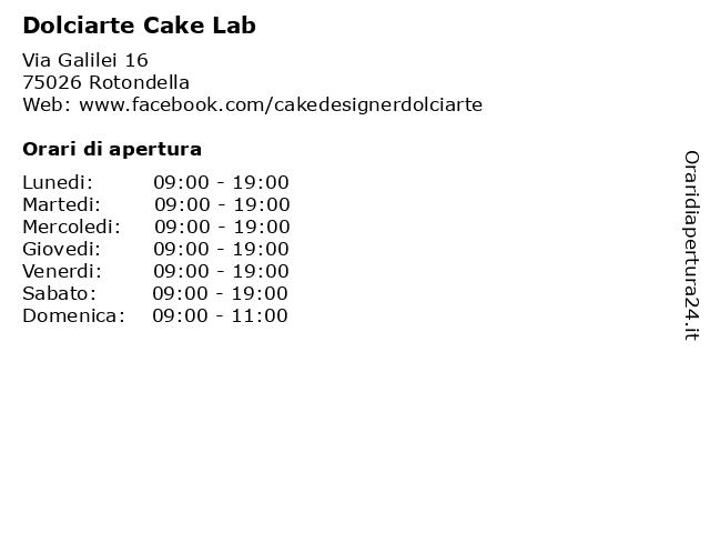 Dolciarte Cake Lab a Rotondella: indirizzo e orari di apertura