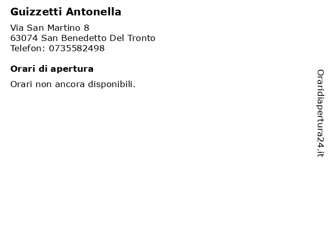 Guizzetti Antonella a San Benedetto Del Tronto: indirizzo e orari di apertura
