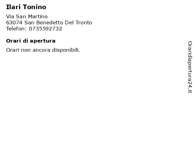 Ilari Tonino a San Benedetto Del Tronto: indirizzo e orari di apertura