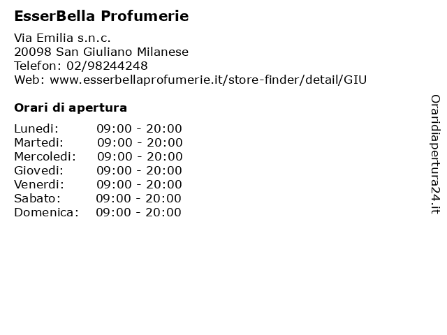 EsserBella Profumerie a San Giuliano Milanese: indirizzo e orari di apertura