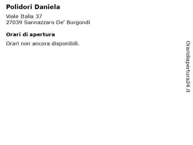 Polidori Daniela a Sannazzaro De' Burgondi: indirizzo e orari di apertura