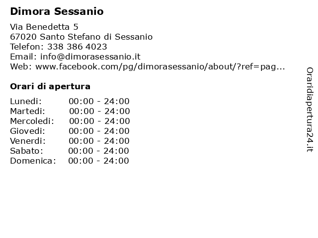 Dimora Sessanio a Santo Stefano di Sessanio: indirizzo e orari di apertura