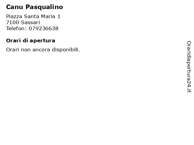 Canu Pasqualino a Sassari: indirizzo e orari di apertura