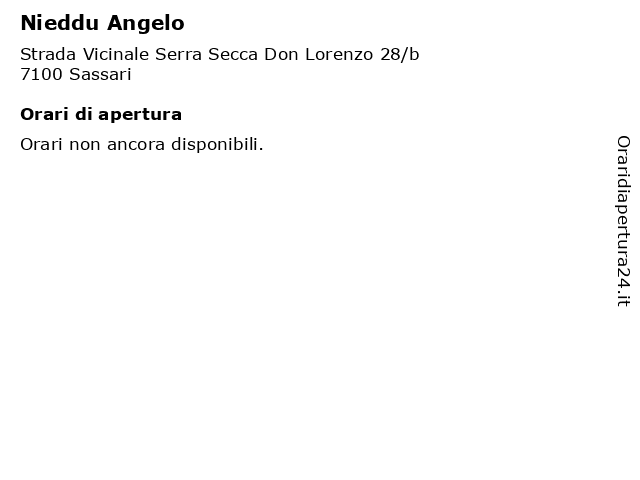 Nieddu Angelo a Sassari: indirizzo e orari di apertura