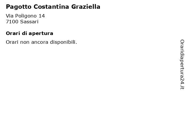 Pagotto Costantina Graziella a Sassari: indirizzo e orari di apertura