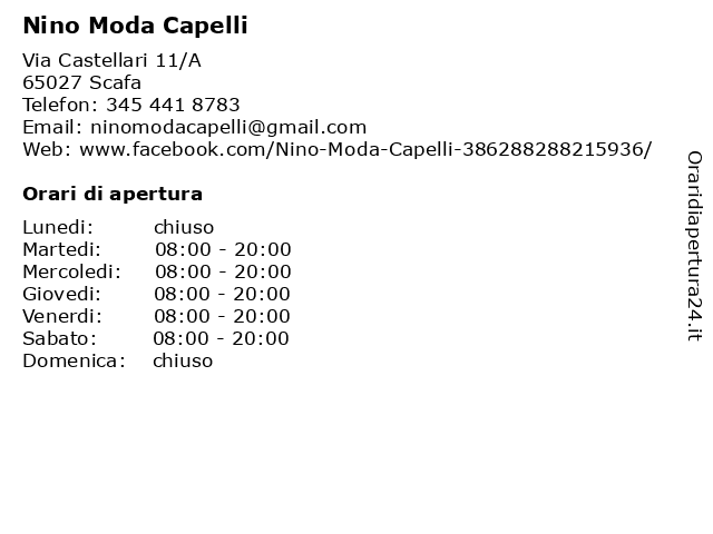 Nino Moda Capelli a Scafa: indirizzo e orari di apertura