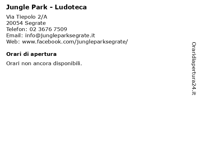 Jungle Park - Ludoteca a Segrate: indirizzo e orari di apertura