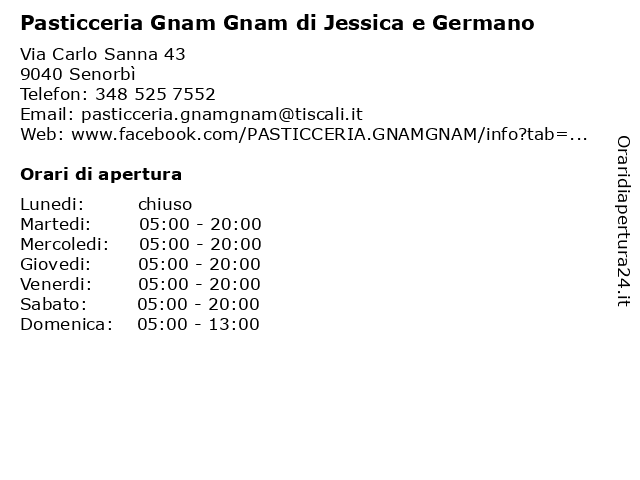 Pasticceria Gnam Gnam di Jessica e Germano a Senorbì: indirizzo e orari di apertura