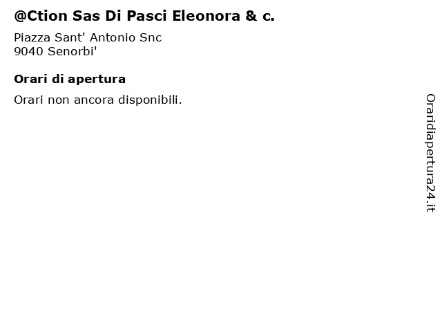 @Ction Sas Di Pasci Eleonora & c. a Senorbi': indirizzo e orari di apertura