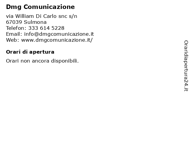 Dmg Comunicazione a Sulmona: indirizzo e orari di apertura